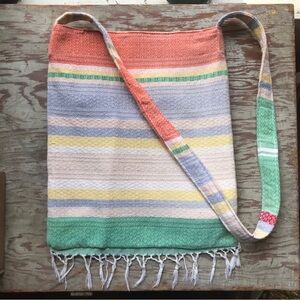 Handmade Beachy Crossbody Tote Bag 18" x 15"